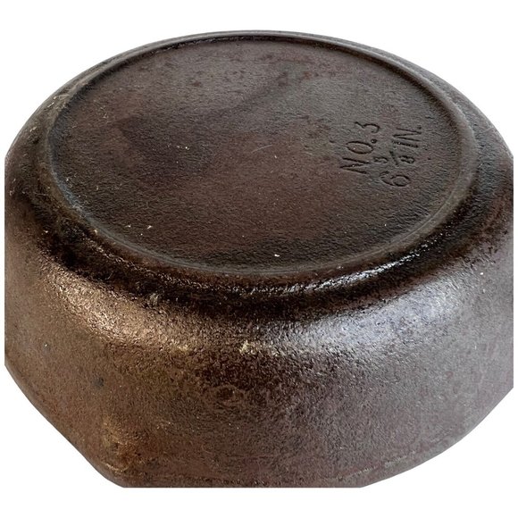 Vintage No 3 Cast Iron Skillet Stove Range With Smoke Ring 6 5/8 Inch BSR ? - Picture 10 of 11